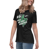Deja Vu® Kalamazoo Green "Free Beard Rides" Women's T-Shirt