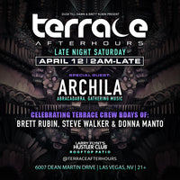 Terrace Afterhours - 3 Premium Bottles/up to 12 Guests Terrace Afterhours - Local presale $10 (Saturday April 12, 2025)