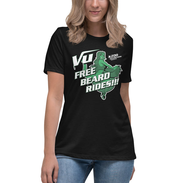 Deja Vu® Kalamazoo Green "Free Beard Rides" Women's T-Shirt